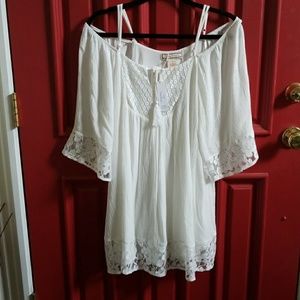 FLYING TOMATO OFF SHOULDER DRESS TOP SIZE S NWT